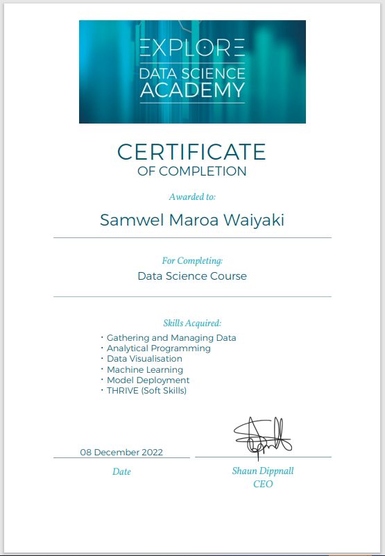 Data Science Certification